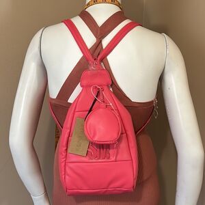 NWT Steve Madden (bjaya) Backpack w/Matching Coin Pouch -Pink